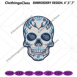skull mandala tennessee titans nfl embroidery design download