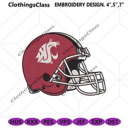 washington state cougars helmet embroidery digitizing instant download