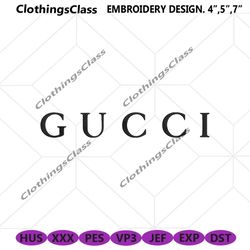 gucci brand wordmark embroidery design download