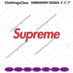 supreme wordmark red logo embroidery design download