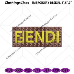 fendi yellow logo wrap embroidery design download