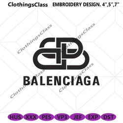 balenciaga fashion logo embroidery design download