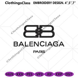 balenciaga paris brand logo embroidery design downnload