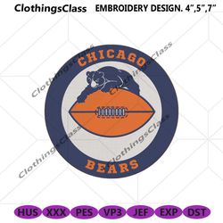 chicago bears nfl team logo machine embroidery file