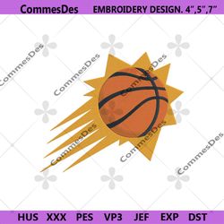 phoenix suns nba team embroidery design file