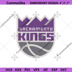 sacramento kings nba team embroidery design file