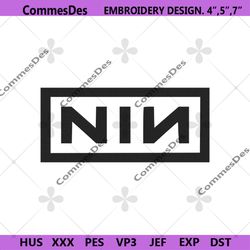 nine inch nails logo rock band embroidery design download file