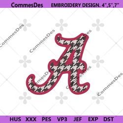 alabama crimson tide embroidery files, ncaa embroidery files, alabama crimson tide file