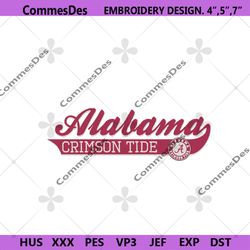 alabama crimson tide embroidery design, ncaa embroidery designs, alabama crimson tide embroidery instant file