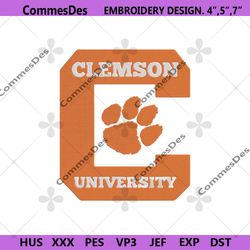 clemson tigers football logo embroidery, clemson tigers embroidery, clemson tigers design file