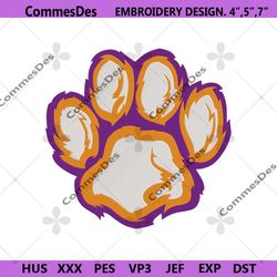 clemson tigers embroidery files, ncaa embroidery files, clemson tigers file