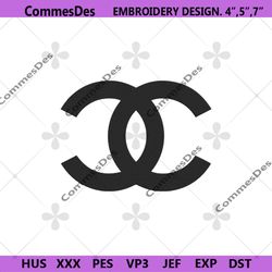 chanel fashion logo embroidery design download
