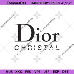 dior christal logo embroidery instant download