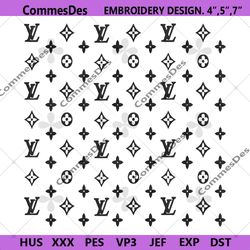 lv black logo template embroidery design download file