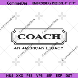 coach an american legacy embroidery design download file