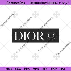 dior symbol black background embroidery instant download