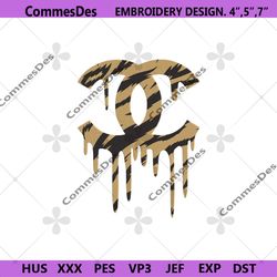 chanel dripping logo embroidery design download