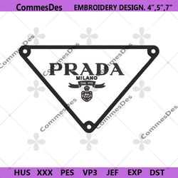 prada milano triangle embroidery design download