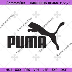 puma leopard logo embroidery design download