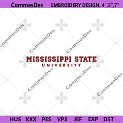 mississippi state university embroidery files, ncaa embroidery files, mississippi state bulldogs file