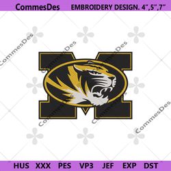 missouri tigers embroidery design, ncaa embroidery designs, missouri tigers embroidery instant file