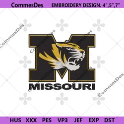 missouri tigers embroidery files, ncaa embroidery files, missouri tigers file