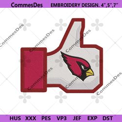 arizona cardinals like symbol logo embroidery digitizing file