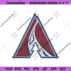 colorado avalanche embroidery files, nhl embroidery files, colorado avalanche file