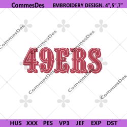 san francisco 49ers embroidery files, nfl embroidery files, san francisco 49ers file