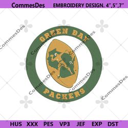 green bay packers logo embroidery design, green bay packers embroidery, packers embroidery file