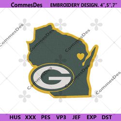 green bay packers embroidery files, nfl embroidery files, green bay packers file