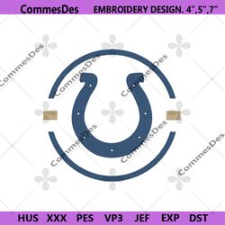 colts horseshoe logo machine embroidery design file