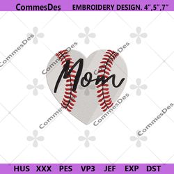 baseball mom embroidery deisgn, softball mom embroidery digital files, mother day design instant embroidery download dig