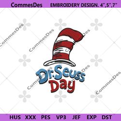 dr seuss day machine embroidery design download, happy birthday dr seuss embroidery digital instant, dr seuss embroidery