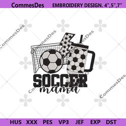 soccer mama embroidery file design, mom soccer machine embroidery download, soccer mama sport embroidery download digita