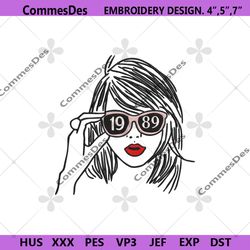1989 taylor swift embroidery design files, the eras tour concert embroidry file download, face taylor swift embroidery f