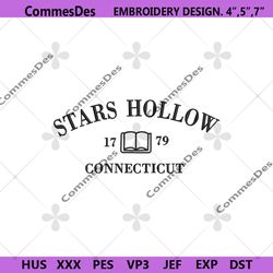 star hollow connecticut embroidery instant digital, star hollow 1779 machine embroidery design files, star hollow embroi