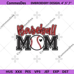 baseball mom embroidery files download, baseball embroidery digital, sport embroidery design file digial instant downloa