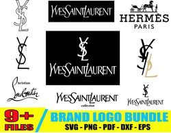 ysl logo bundle svg, fashion brand logo svg, logo svg