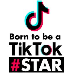 born yo be a tiktok star svg, fashion brand logo svg, logo svg