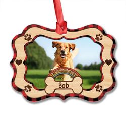 personalized aluminum custom dog photo memorial ornament