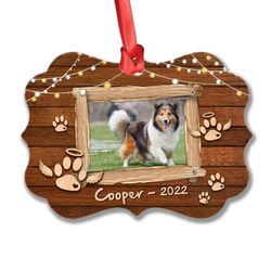 personalized aluminum memorial custom dog photo ornament