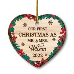 personalized ceramic ornament first xmas