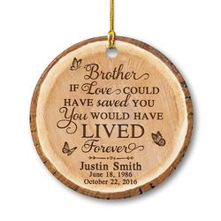 personalized ceramic ornament memorial of family members