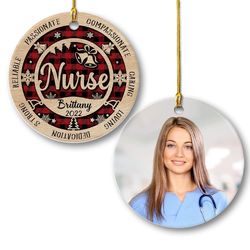 personalized nurse ceramic ornament custom photo