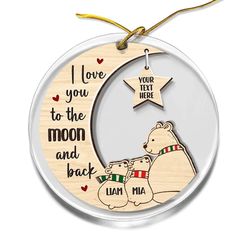 personalized ornament polar bear family christmas gift