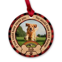 personalized wood custom dog photo memorial ornament