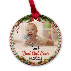 personalized wood ornament babys best gift ever