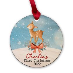 personalized wood ornament babys first christmas gift