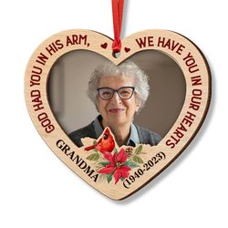 we have you in our hearts custom photo memorial personalized ornament